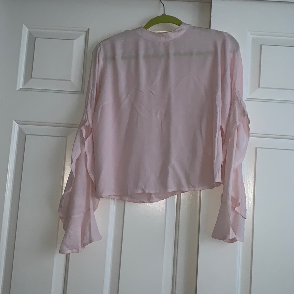 Blush Pink Ruffled Blouse
